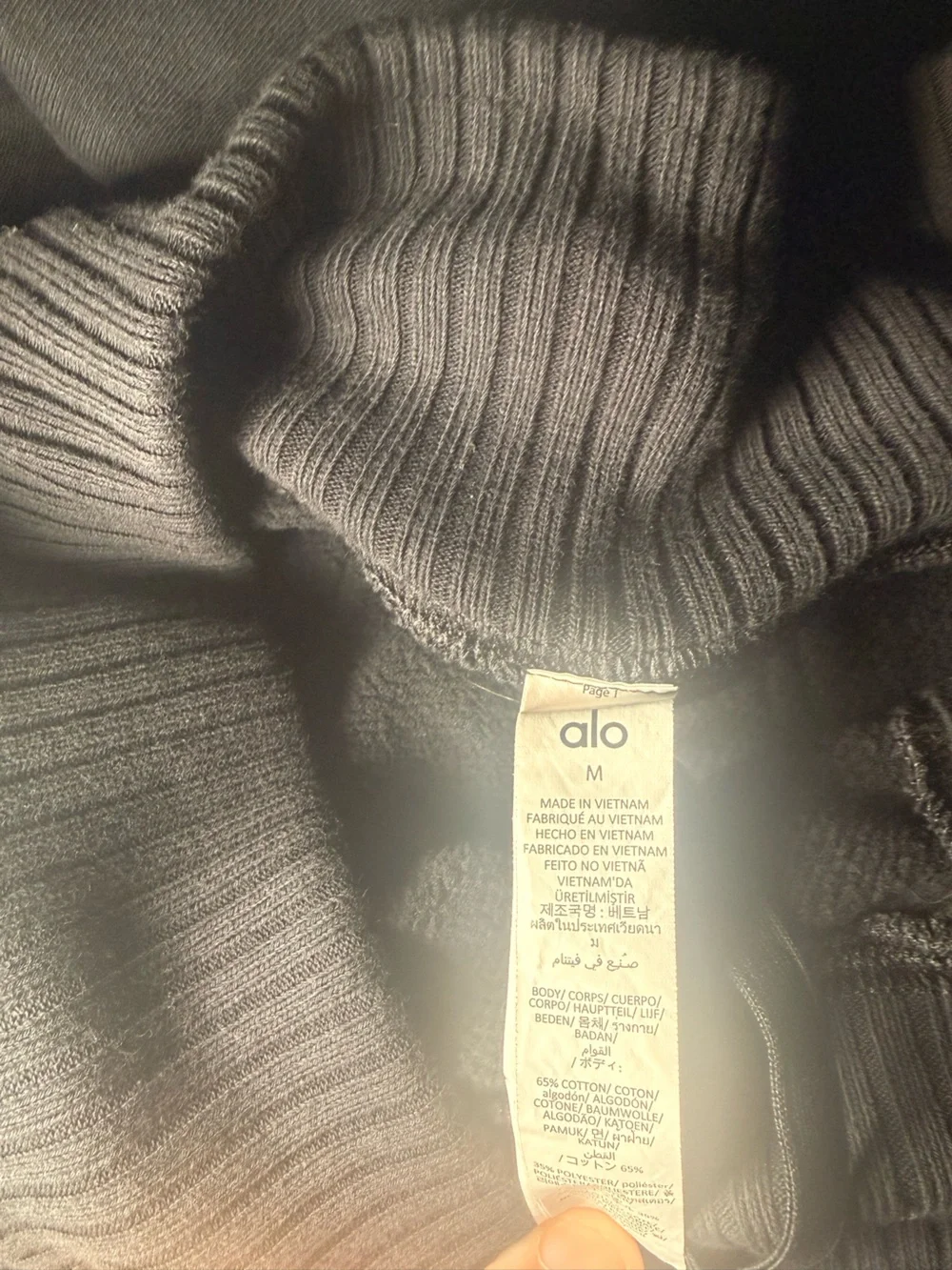 Alo Yoga Serenity Wide Leg Sweatpant Black
